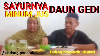 ABAH NENEK MAKAN PAKAI SAYUR DAUN GEDI  & JUS DAUN GEDI