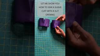 HOW TO SEW A SLEEVE CUFF WITH A SLIT OPENING #pullupyoshorts  #youtubemadeforyou #100shorts2024