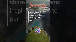 Generosity - #shorts #dreamshorts #motivational #subscribe #dream