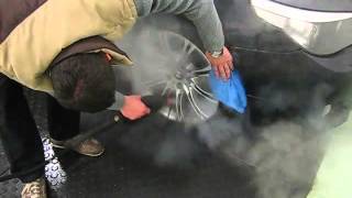 Steam Wheel cleaning  Optima Steam Car Wash