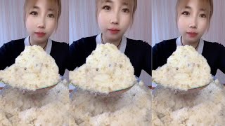 🧊❄️🥶Mukbang ice/buckwheat ice/shaved ice/ice Asmr/eating ice/sound crunchy