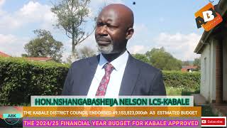 49,153,823,000SHILLINGS APPROVED BY THE KABALE DISTRICT COUNCIL AS AN ESTMATED BUDGET (2024/25 F/Y)