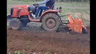 Kubota B2441 Tractor Demo with Rotary 4 feet कुबोटा 24 hp डेमो