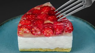 Sanfter Himbeerkuchen! Du hast lange nach diesem Rezept gesucht! Kein Backen, kein Zucker!