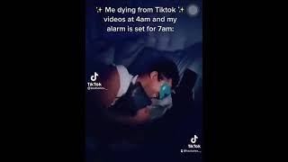 Me dying from tiktok 😬 videos at 4am and my alarm set 7am #shorts