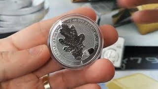 -- 2019 Germania mint Oakleaf 999,9 silver 1oz Coin Review -- Grading to follow!