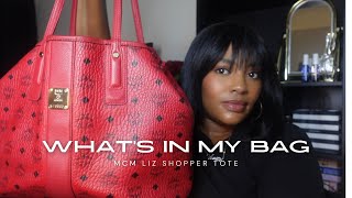 What’s In My Bag 2024| Red MCM Liz Tote Review