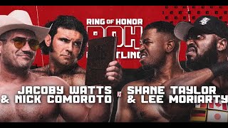 Shane Taylor Promotions vs Jacoby Watts, Nick Comoroto ROH HonorClub Jun 13 2024 Full Match