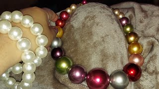 (PART 2.) THRIFT STORE FIND ✨️ 🇺🇸 $12.98 CHUNKY COLORFUL FAUX PEARL ✨️ 💖 NECKLACE 🌊 🦭 🐚 VINTAGE 👍 😃