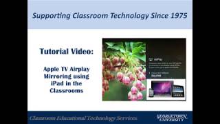 Connecting iPad using Airplay in the classroom