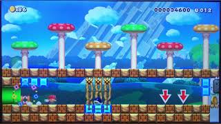 マリオメーカー　スピードラン　ミドリの多い清々しいスピードラン　Mario maker SPEEDRUN