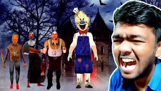 Ice scream, evil nun,granny,mrmeat funny fighting horror gameplay video ☠️