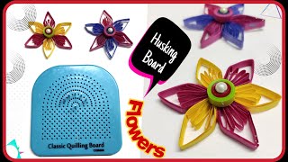 #Huskingboard #quillingflowers Detailed tutorial on how to make quilled flowers using husking board