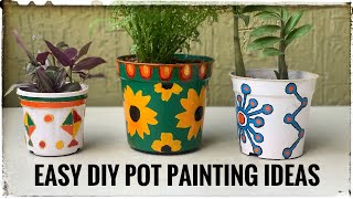 Convert Old Plastic Planters Into New One | Old Plastic Pot Painting Ideas