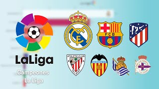 LA LIGA: ESTOS SON TODOS LOS CAMPEONES (1929-2024)⚽🏆😗 #realmadrid #laliga #football