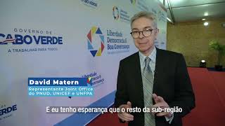 Liberdade Democracia & Boa Governança - David Matern Representante Joint Office PNUD, UNICEF e UNFPA