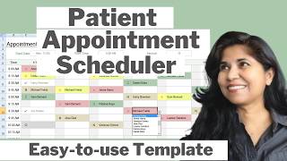 Patient Appointment Scheduling Template for Clinics & Medical Offices | Easy to Use Spreadsheet