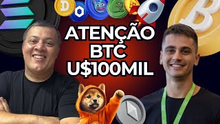 O BITCOIN ESTÁ CORRIGINDO MAS DOMINANCIA VOLTA A SUBIR - SOLANA PODE BATER U$600 - DOG ESTÁ BARATA