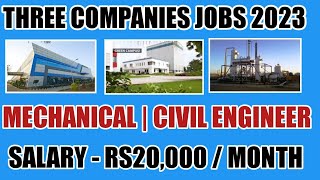 Three Companies| Best mechanical and civil engineer fresher and experience jobs today 2023