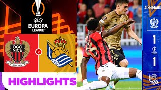 Nice Real Sociedad (1-1) Highlights | Europa League 2024 | OGCN Real Sociedad | OGC Nice Sociedad