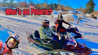 Who is Riding That Polaris?  #snowmobile #snowmobiling