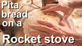 Rocket stove bread making - Pita bread - Lebanese bread