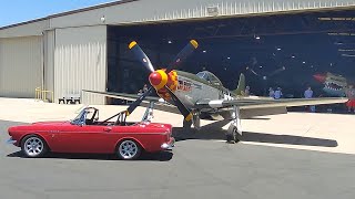 P-51 Mustang "Wee Willy II" & Classic Sunbeam Tiger Car