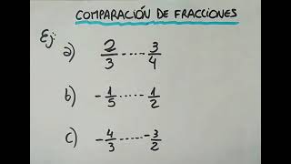 COMPARACIÓN DE FRACCIONES