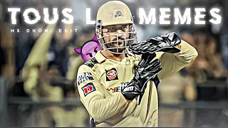 Tous Les Memes X Ms Dhoni Edit | Ms Dhoni Edit | Tous les Memes Song | Msd Edit