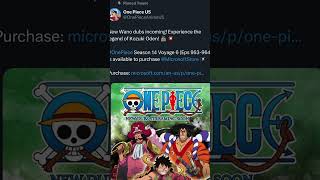 One Piece Episodes 953-964 English Dub Release Date! #onepiece #wano #goldroger