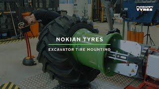 How to mount an excavator tire – Nokian Heavy Tyres