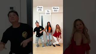 Quien de mis padres bailo mejor el bellakeo #bellakeo #baile #papasehija #humor #viral #latinas