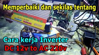 Memperbaiki Inverter DC 12v ke AC 220v Sering Fault atau Protek