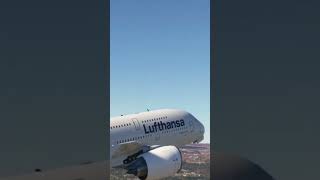 Decolando de Confins airbus a380 da Lufthansa msfs2020