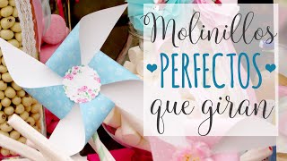 Como hacer molinillos de papel que giren