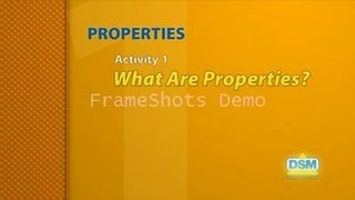 Properties - Activity 1: What Are Properties?