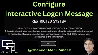 Configure Interactive Logon Messages with Microsoft Intune Using Setting Catalog