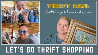 THRIFT WITH ME + VINTAGE flea market | Clothing & home decor THRIFT HAUL