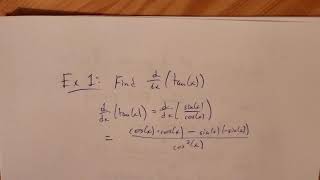 Derivatives of trigonometric functions