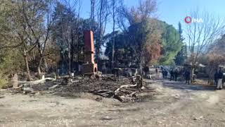 İzmir'de Tarihi Yedi Uyuyanlar Mağarası bölgesinde korkutan yangın