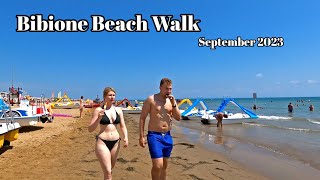 Bibione Beach Walk 🏖 4K Walking Tour ☀️ September 2023