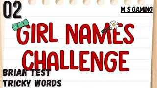 Brain Test: Tricky Words GIRLS NAMES Challenge Level - 2 || Walkthrough Gameplay || #shorts