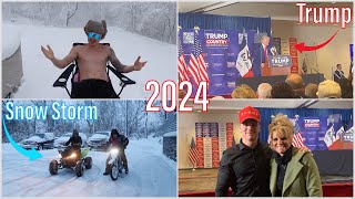 Crazy Start To 2024 | Massive Snow Storm And Saw The President!!