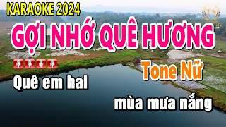 Karaoke Gợi Nhớ Quê Hương Tone Nữ Nhạc Sống | Sinh Nguyễn Karaoke