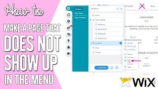 How to create a page that does not show up in the wix website menu & how to create a new link for it