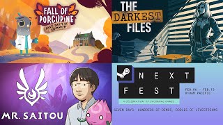 Steam Next Fest February 2023 | Fall of Porcupine, The Darkest Files, Mr. Saitou Demo Hands-on