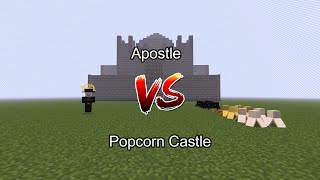 Apostle vs Popcorn Castle  Minecraft  Mob Battle