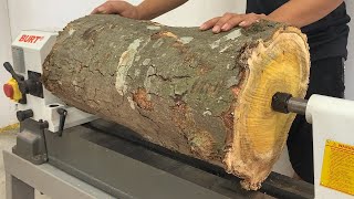 Extraordinary Woodturning Technique - Endless Woodworking Skill Mysterious Art Inside The Golden Log