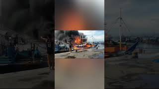 BANGKA NASUNOG SA GENSAN FISHPORT #fire #2024 #boat #fishing