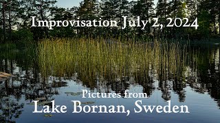 Pictures from lake Bornan, Sweden - Melker Stendahl piano summer improvisation July 2, 2024